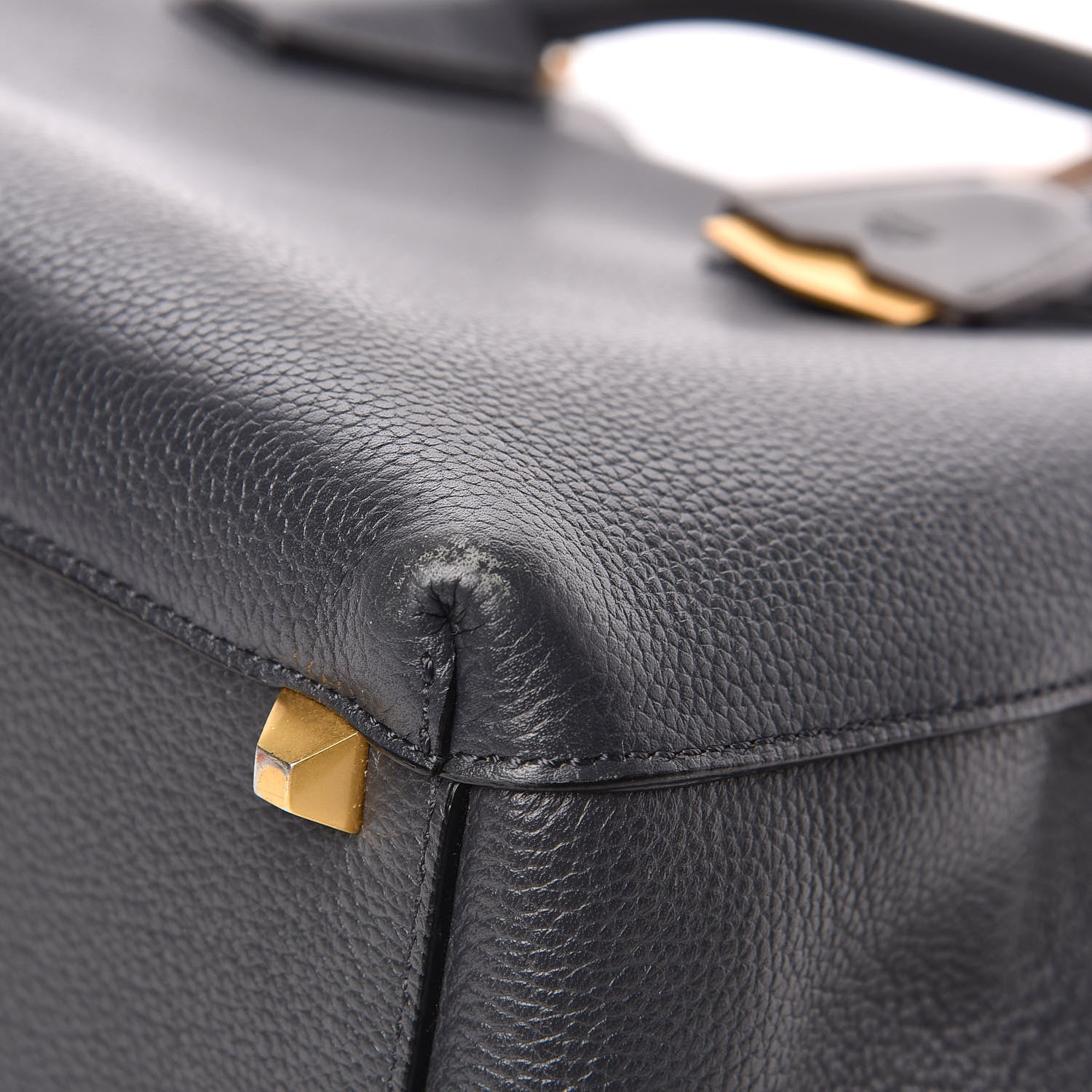 MCM Grained Calfskin Medium Milla Tote Phantom Grey 8 of 11