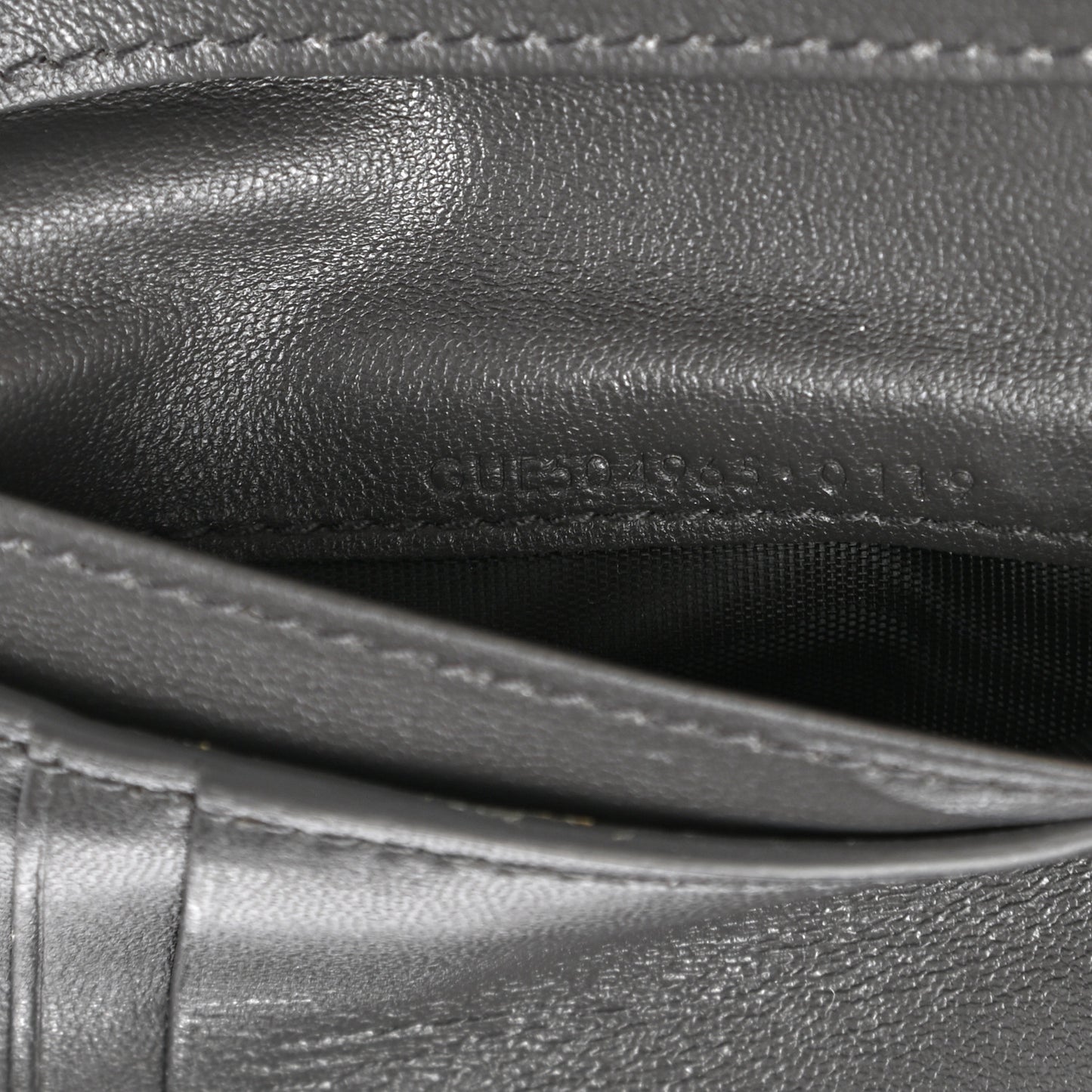Lambskin Y Quilted Monogram Compact Loulou Wallet Asphalt
