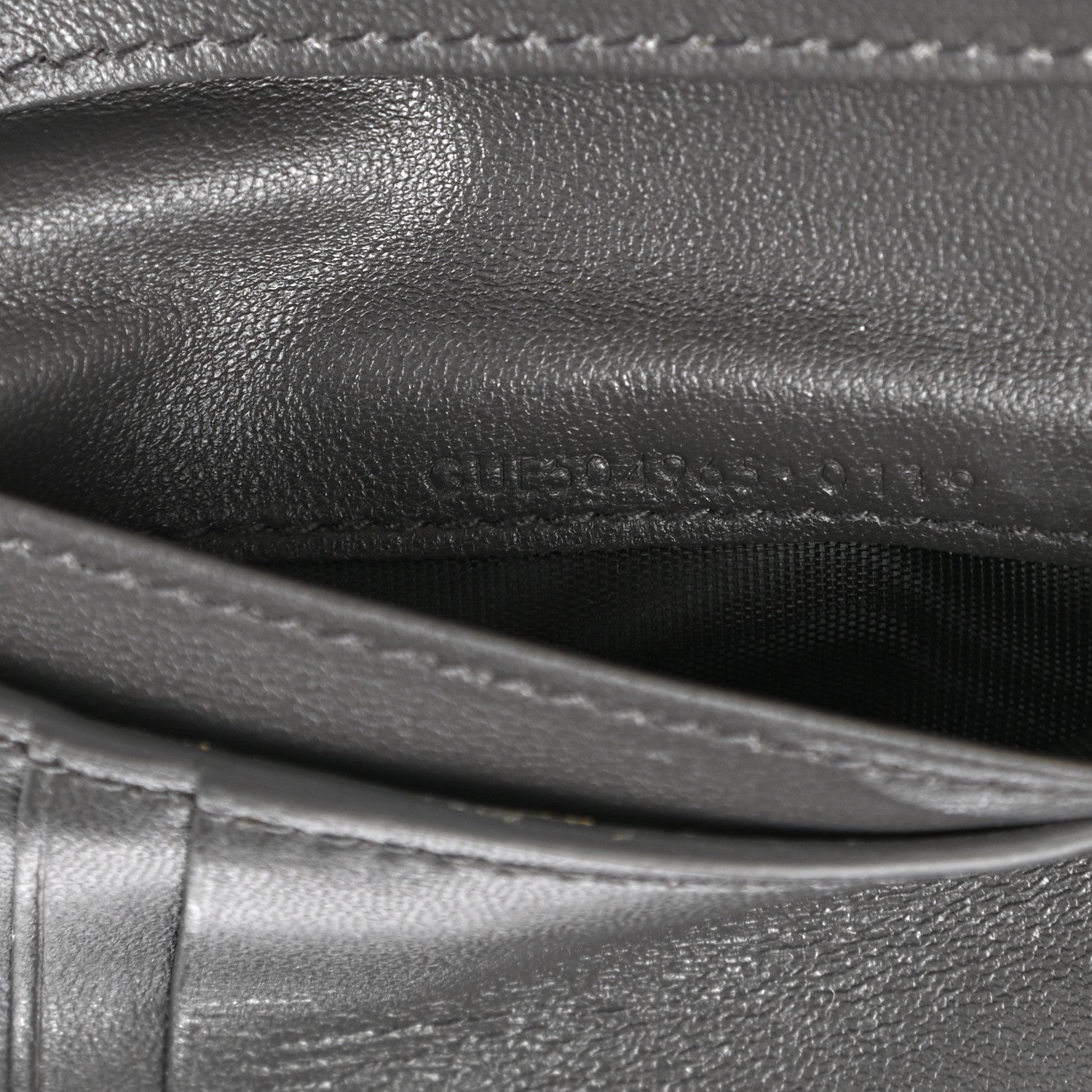 Saint Laurent Lambskin Y Quilted Monogram Compact Loulou Wallet Asphalt 8 of 9
