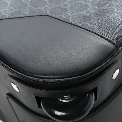 Gucci Soft GG Supreme Monogram Web Carry On Duffle With Wheels Black Grey 10 of 11
