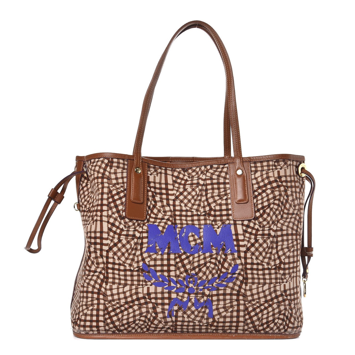 Visetos Medium Liz Reversible Shopper Tote Cognac