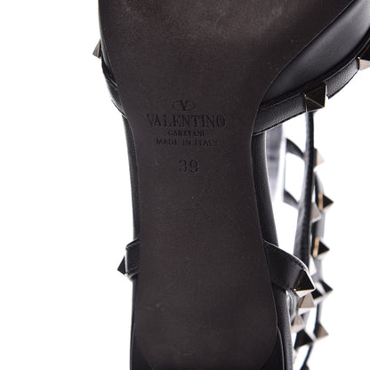 Valentino Garavani Nappa Rockstud Ankle Strap Low Heel Pumps 39 Black 7 of 8