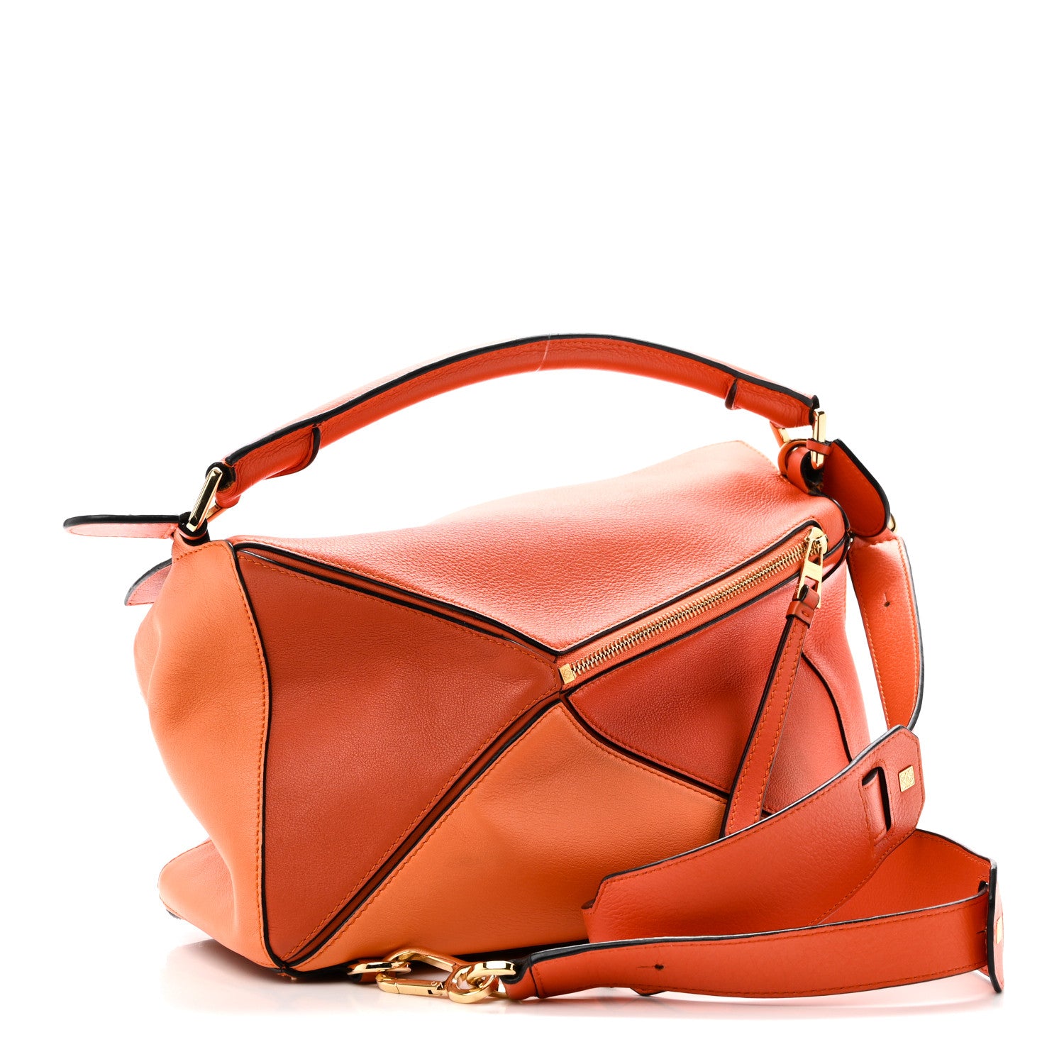Loewe Calfskin Medium Puzzle Bag Orange Multi 3 of 10