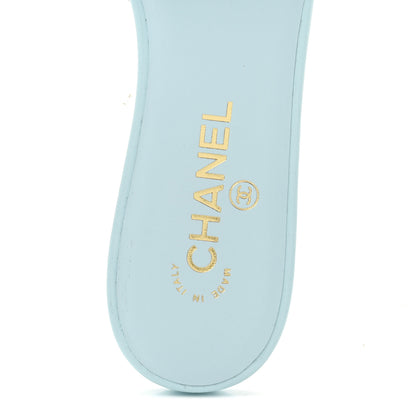 Chanel Lambskin CC Cutout Mules 40 Blue Black 7 of 10
