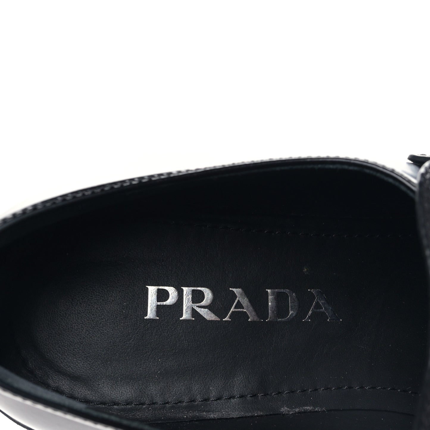 Spazzolato Metal Triangle Logo 50mm Loafers 38 Black