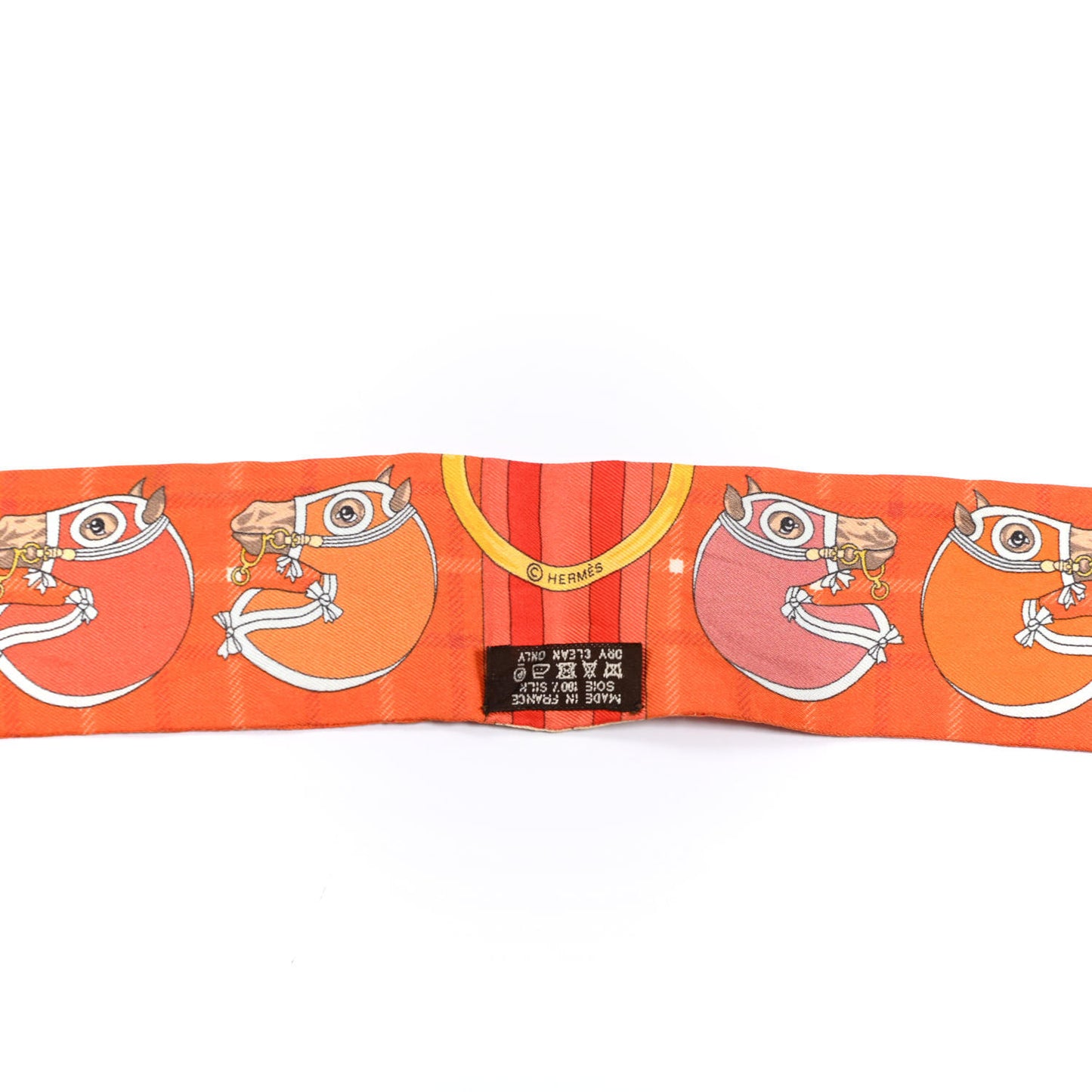 Silk Tatersale Twilly Rouge Orange Jaune D'Or