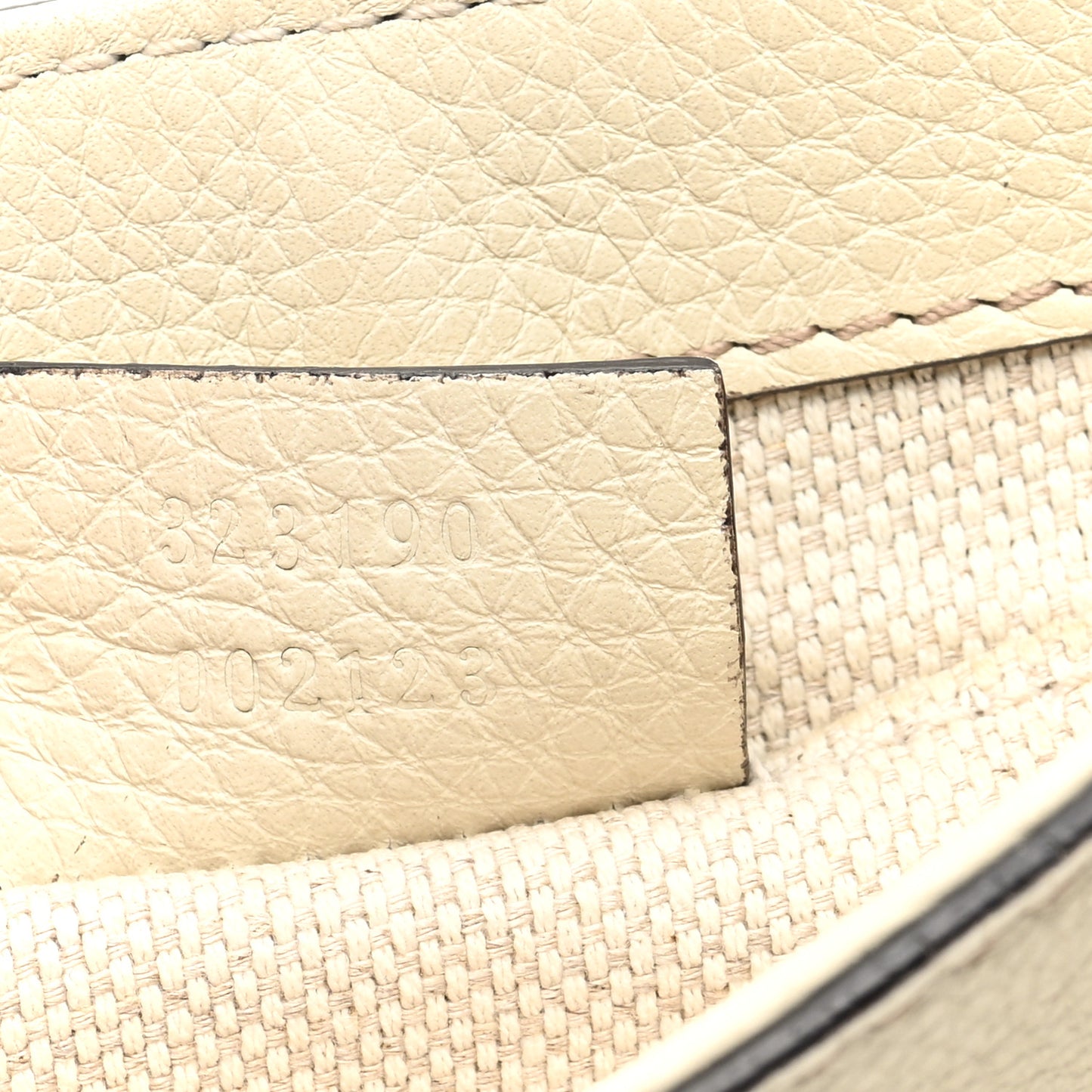 Pebbled Calfskin Small Soho Flap Crossbody Off White