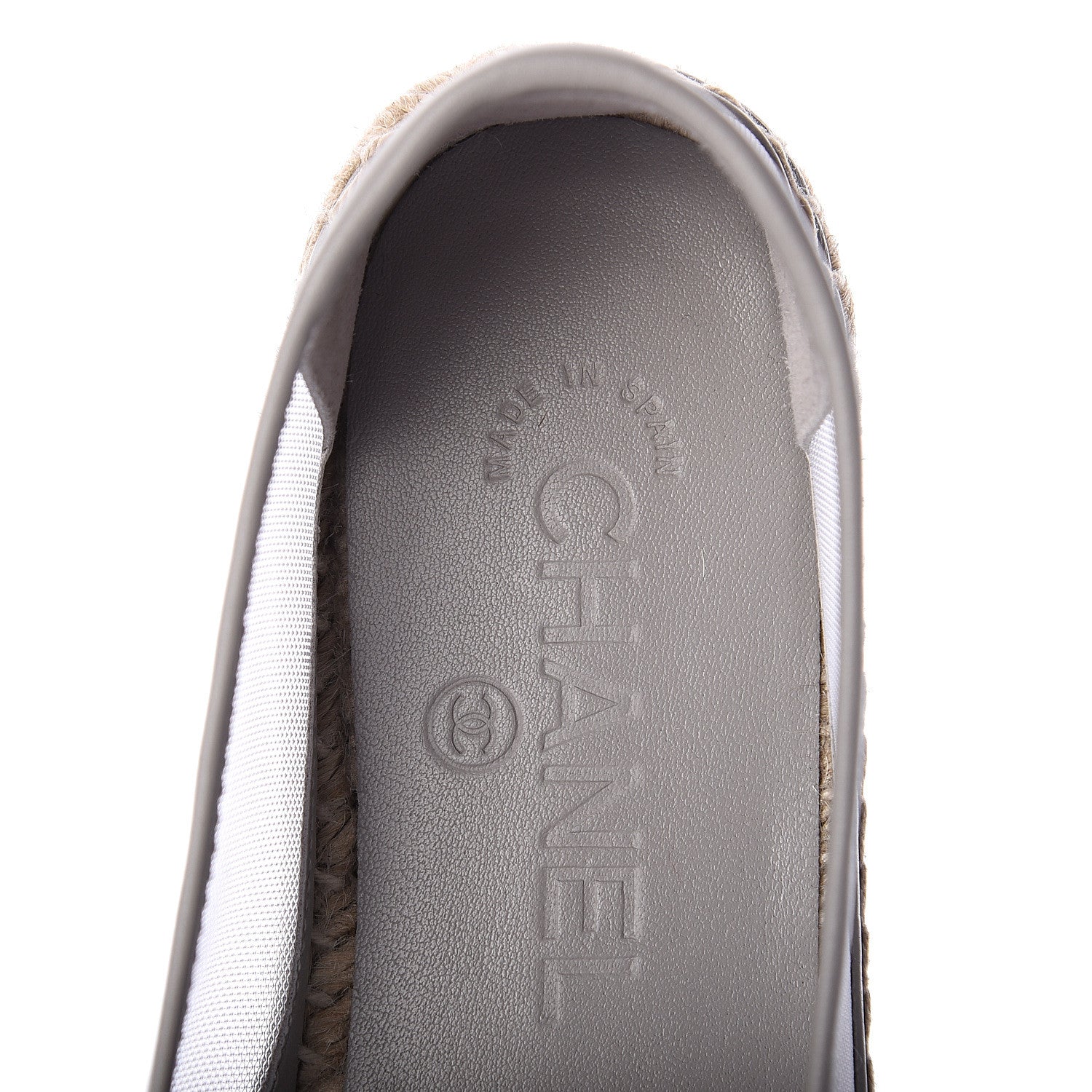 Chanel Mesh Grosgrain CC Espadrilles 36 Grey 5 of 7