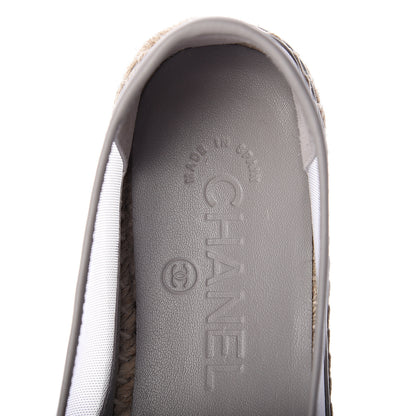 Chanel Mesh Grosgrain CC Espadrilles 36 Grey 5 of 7