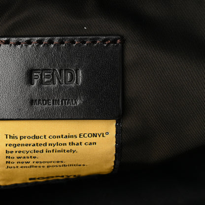 Fendi Econyl Nylon Cuoio Romano Monochrome Large Baguette Messenger Bag Ebano 6 of 10