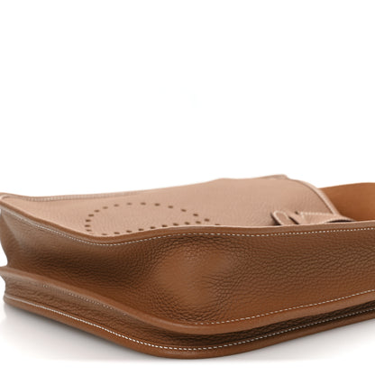 Hermes Taurillon Clemence EVELYNE III PM Gold 10 of 11