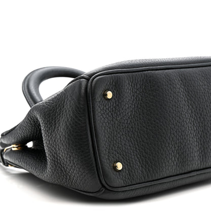 Christian Dior Bullcalf Small Diorissimo Tote Black Rose Indien 10 of 12