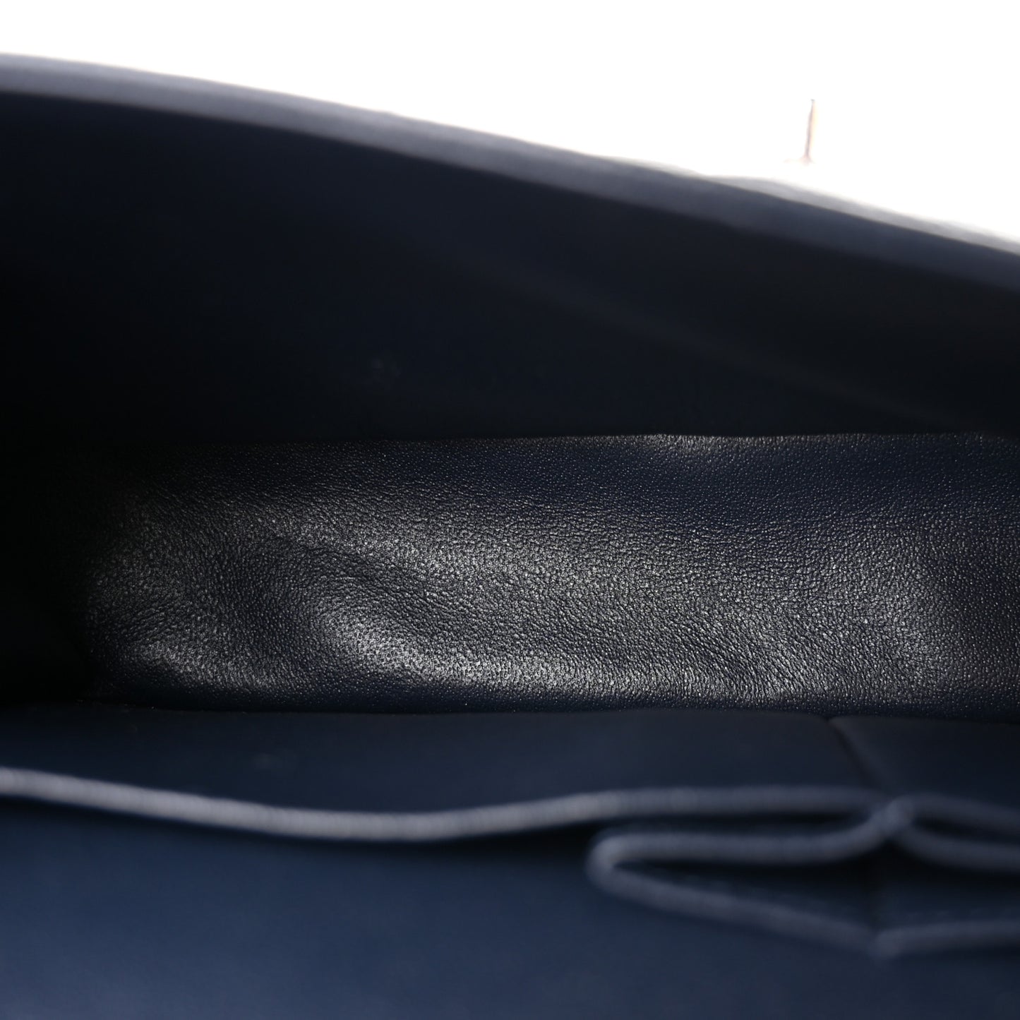 Caviar Quilted Medium Double Flap Navy