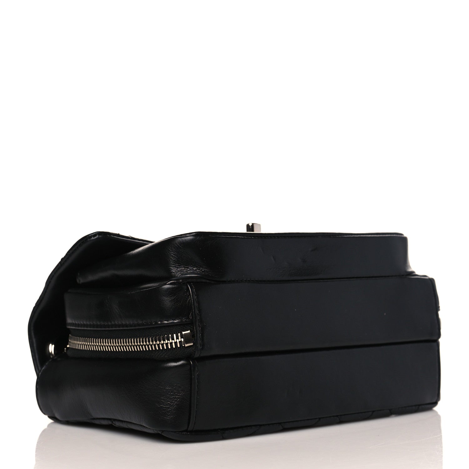 Chanel Aged Calfskin Quilted Express Zip Around Flap Black 4 of 11