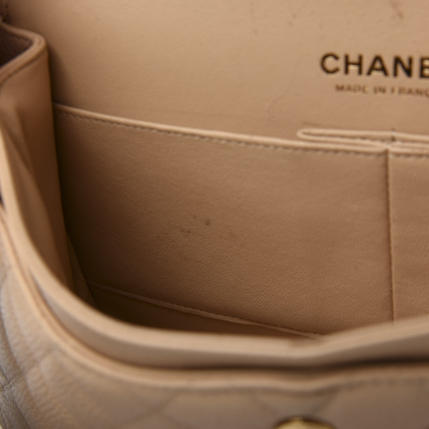 Chanel Caviar Quilted Medium Double Flap Beige Clair 9 of 11