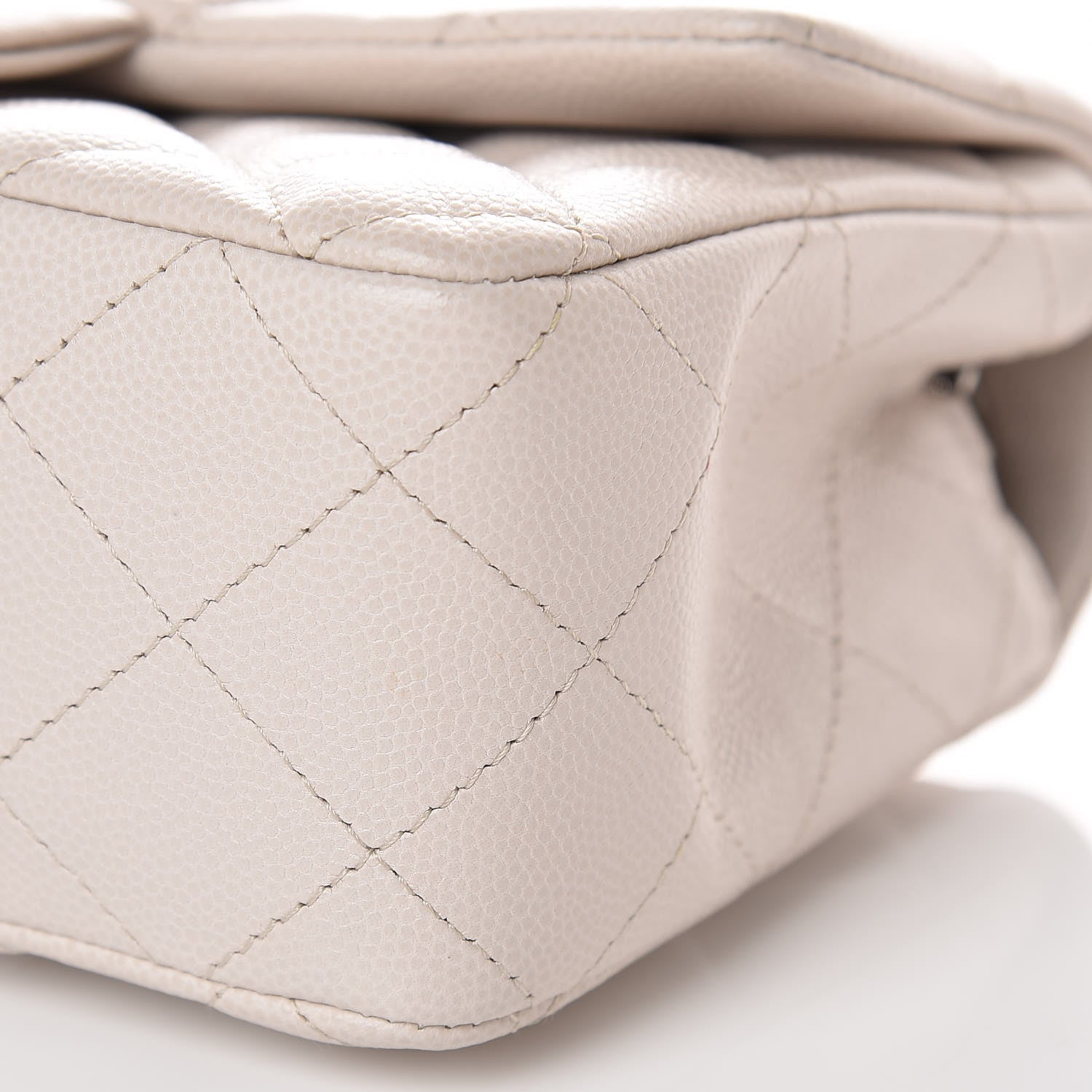 Chanel Caviar Quilted Mini Rectangular Flap Ivory 9 of 10