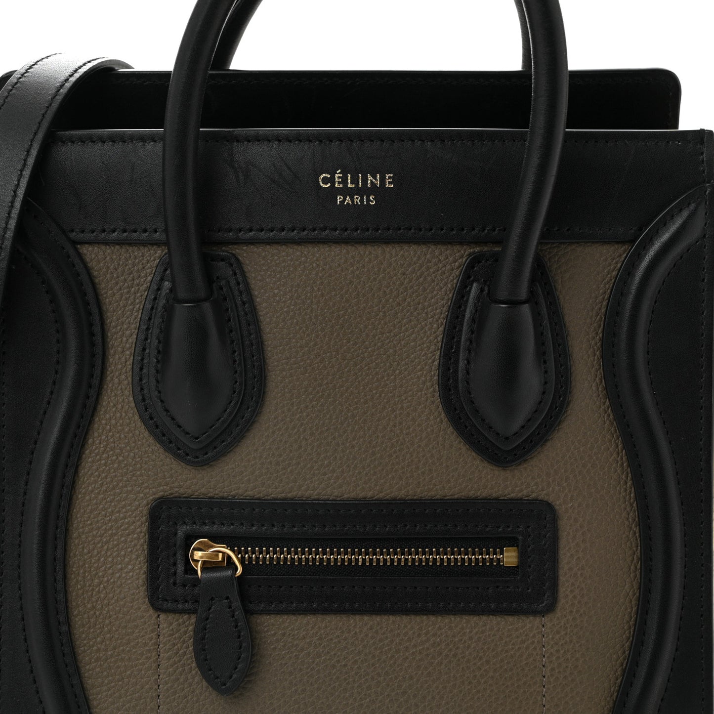 Smooth Drummed Calfskin Tri-Color Nano Luggage Amber