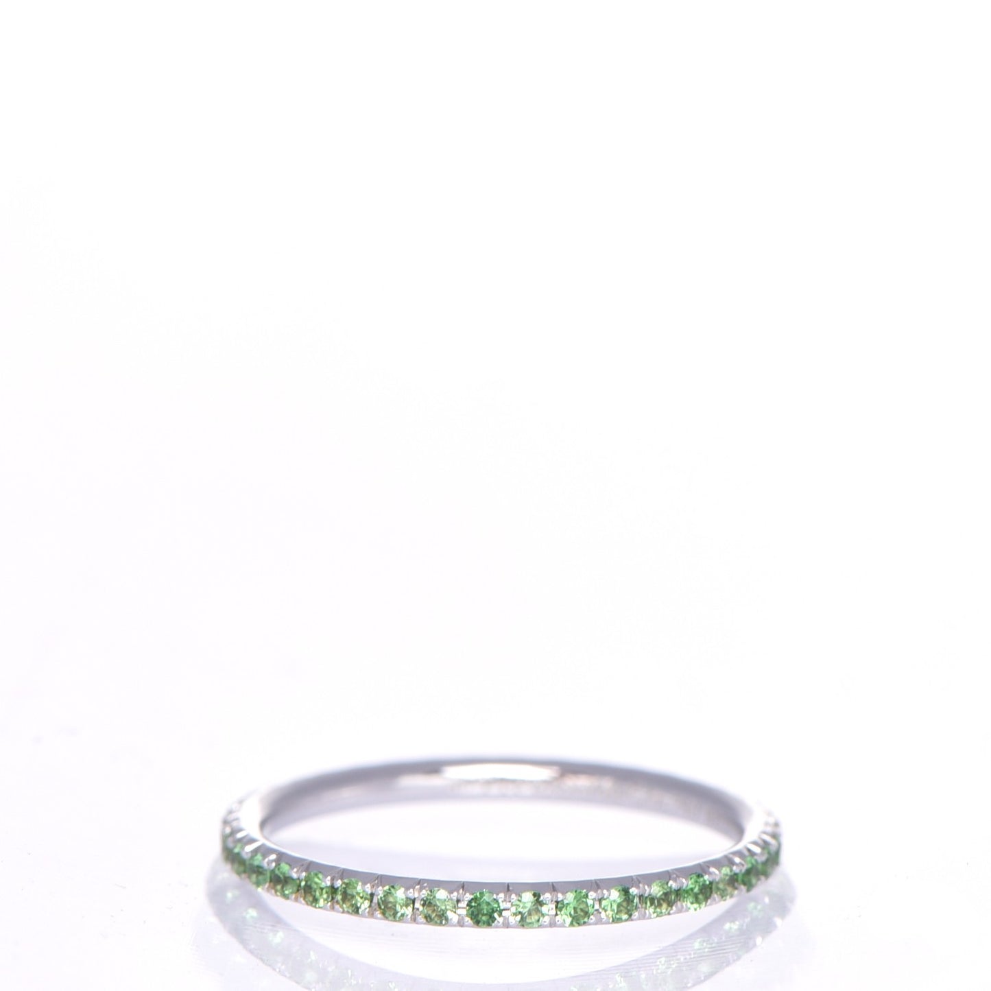 18K White Gold Tsavorite Metro Ring 3.75