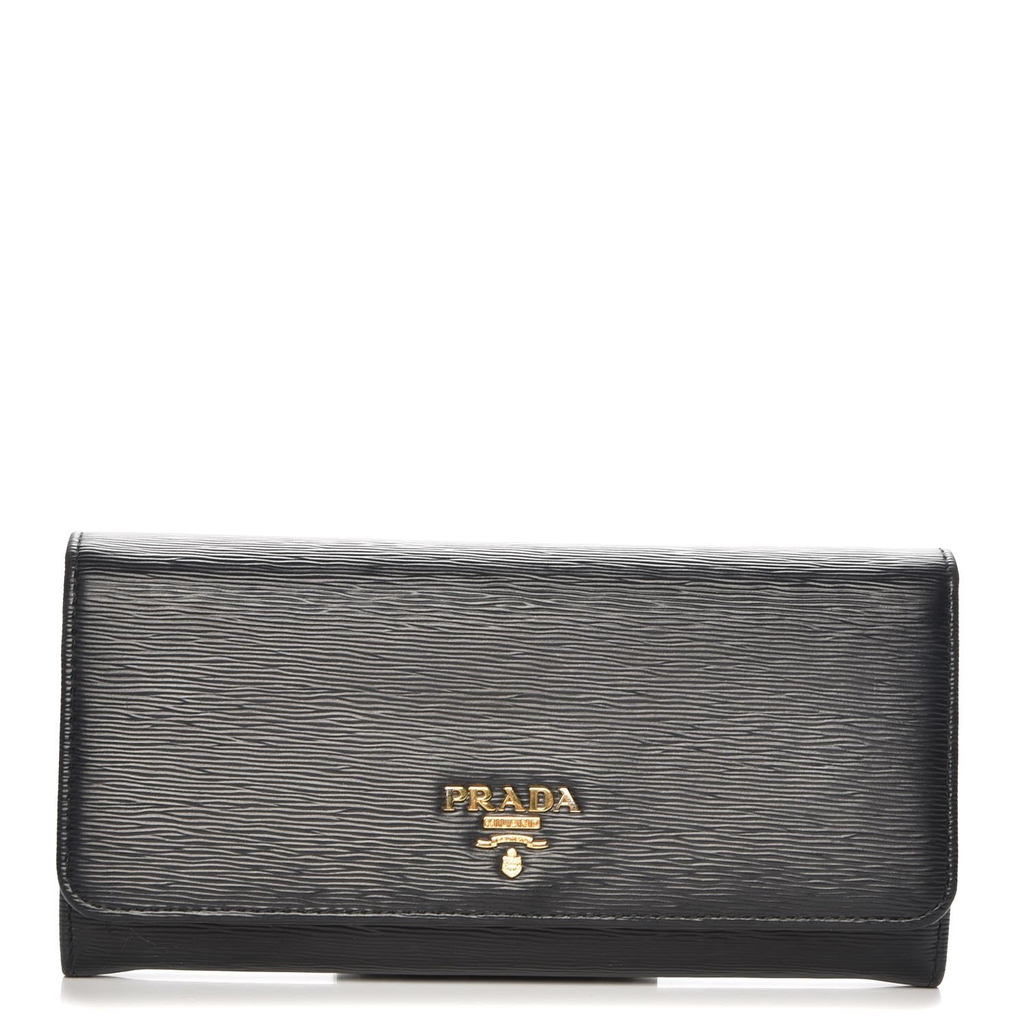 Prada Vitello Move Continental Flap Travel Wallet Black 1 of 9