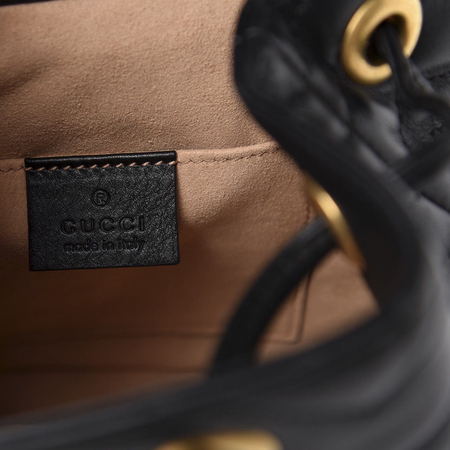 Calfskin Matelasse GG Marmont Flap Backpack Black
