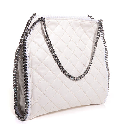 Stella McCartney Faux Leather Quilted Small Falabella Tote White 3 of 8