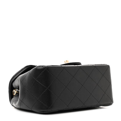 Chanel Lambskin Quilted Mini Square Flap Black 4 of 11