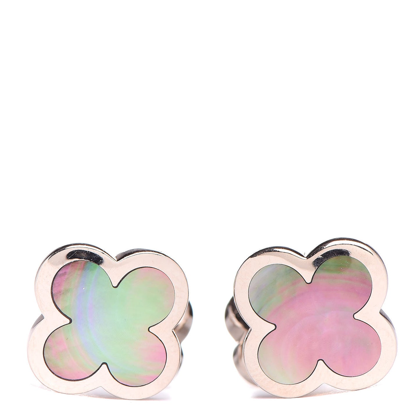 18K White Gold Mother of Pearl Pure Alhambra Cufflinks