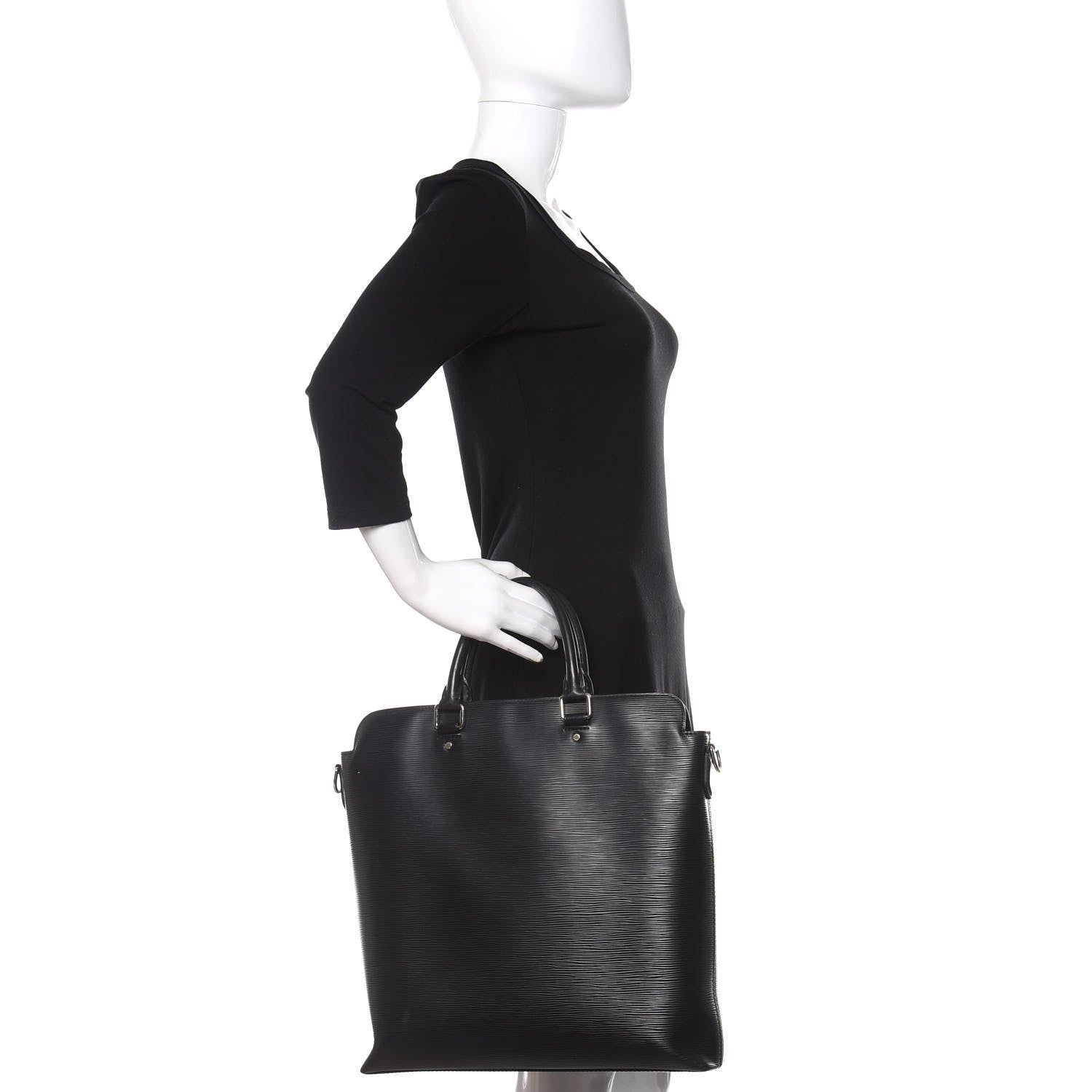 Louis Vuitton Epi Brooks Tote Black 2 of 9