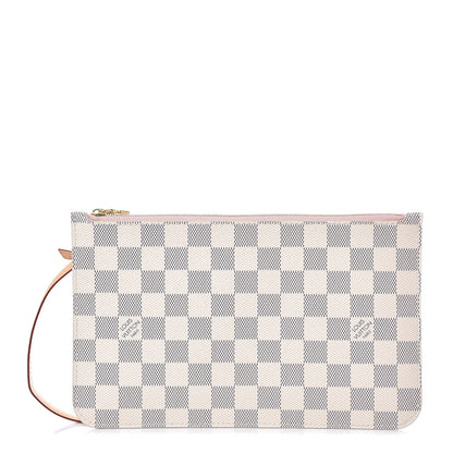 Louis Vuitton Damier Azur Neverfull MM GM Pochette Rose Ballerine 1 of 7