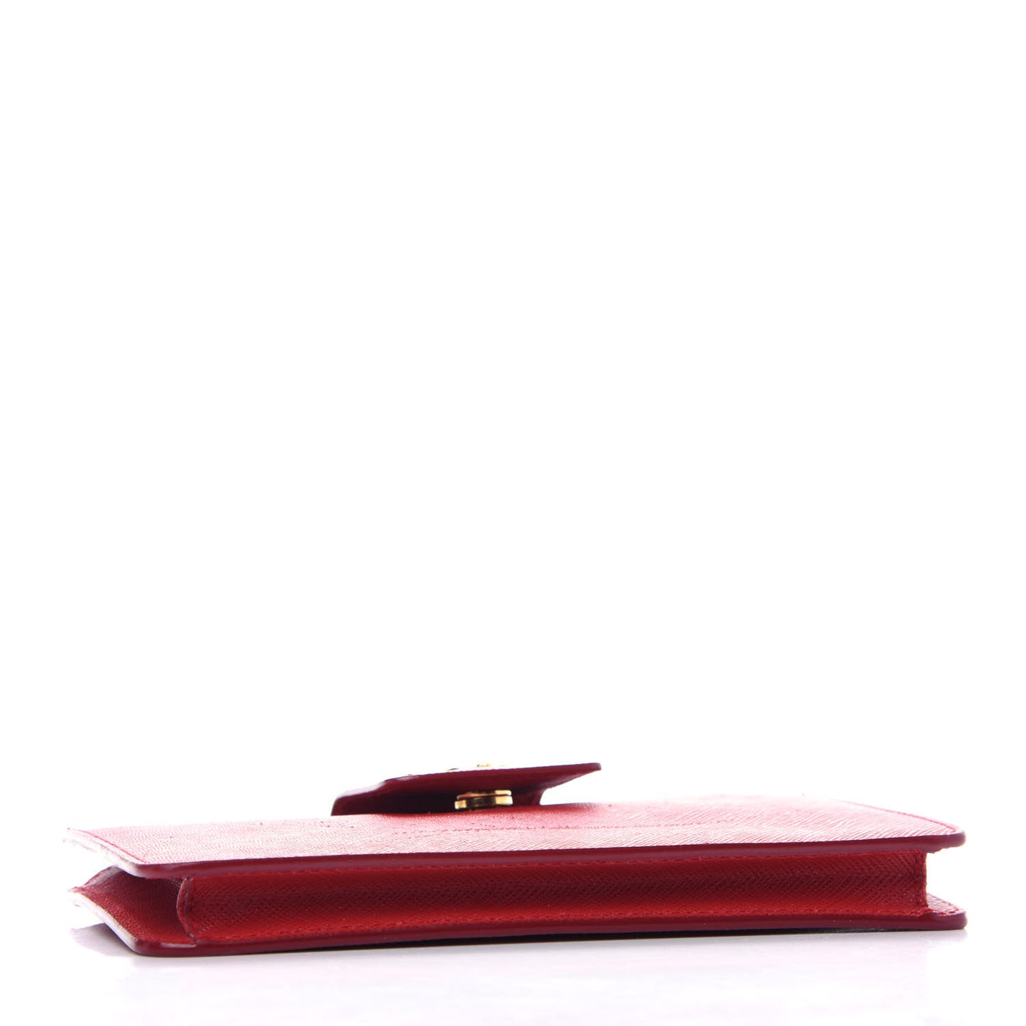 Saffiano Metal Mini Chain Wallet Fuoco