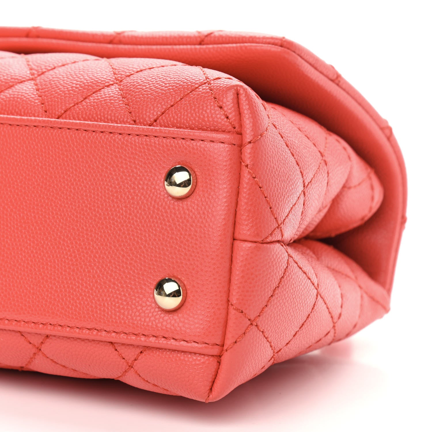 Chanel Caviar Quilted Mini Coco Handle Flap Red 10 of 10