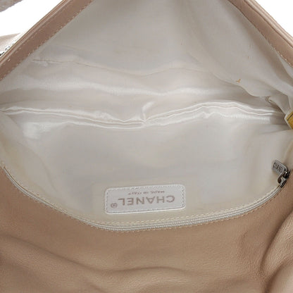 Chanel Lambskin Pleated Flap Bag Beige 5 of 7