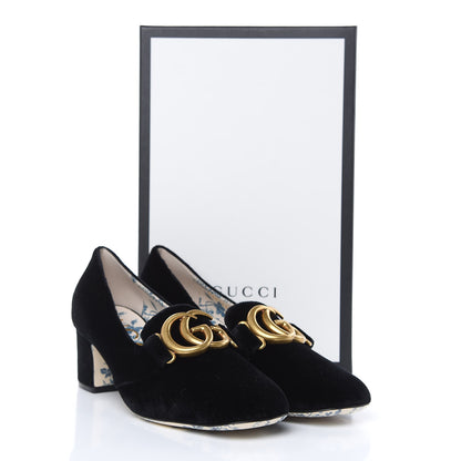 Gucci Softy Velvet GG Victoire 55mm Loafer Pumps 38.5 Black 8 of 8