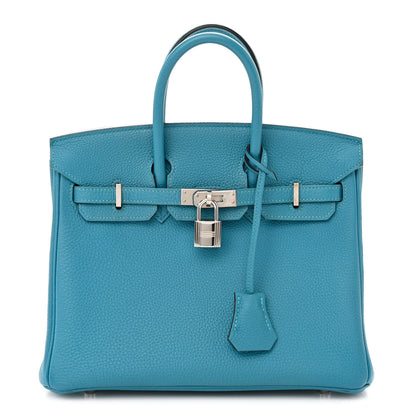 Hermes Togo Birkin 25 Turquoise 1 of 11