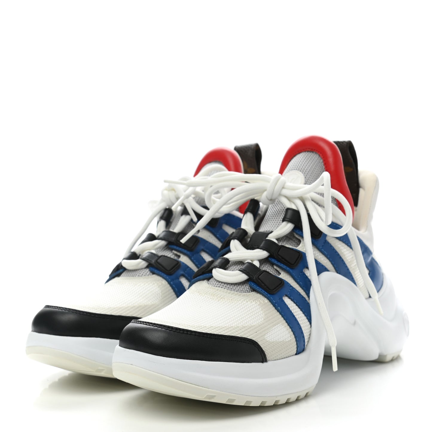 Calfskin Technical Nylon LV Archlight Sneakers 37.5 Electric Blue