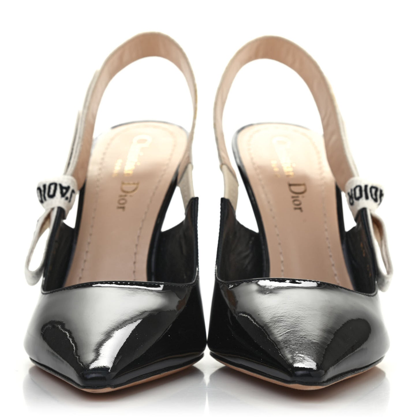Patent Ribbon J'Adior Slingback 100mm Pumps 38 Black