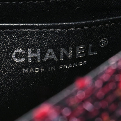 Chanel Glittered Tweed Quilted Mini Rectangular Flap Pink Multicolor 6 of 10