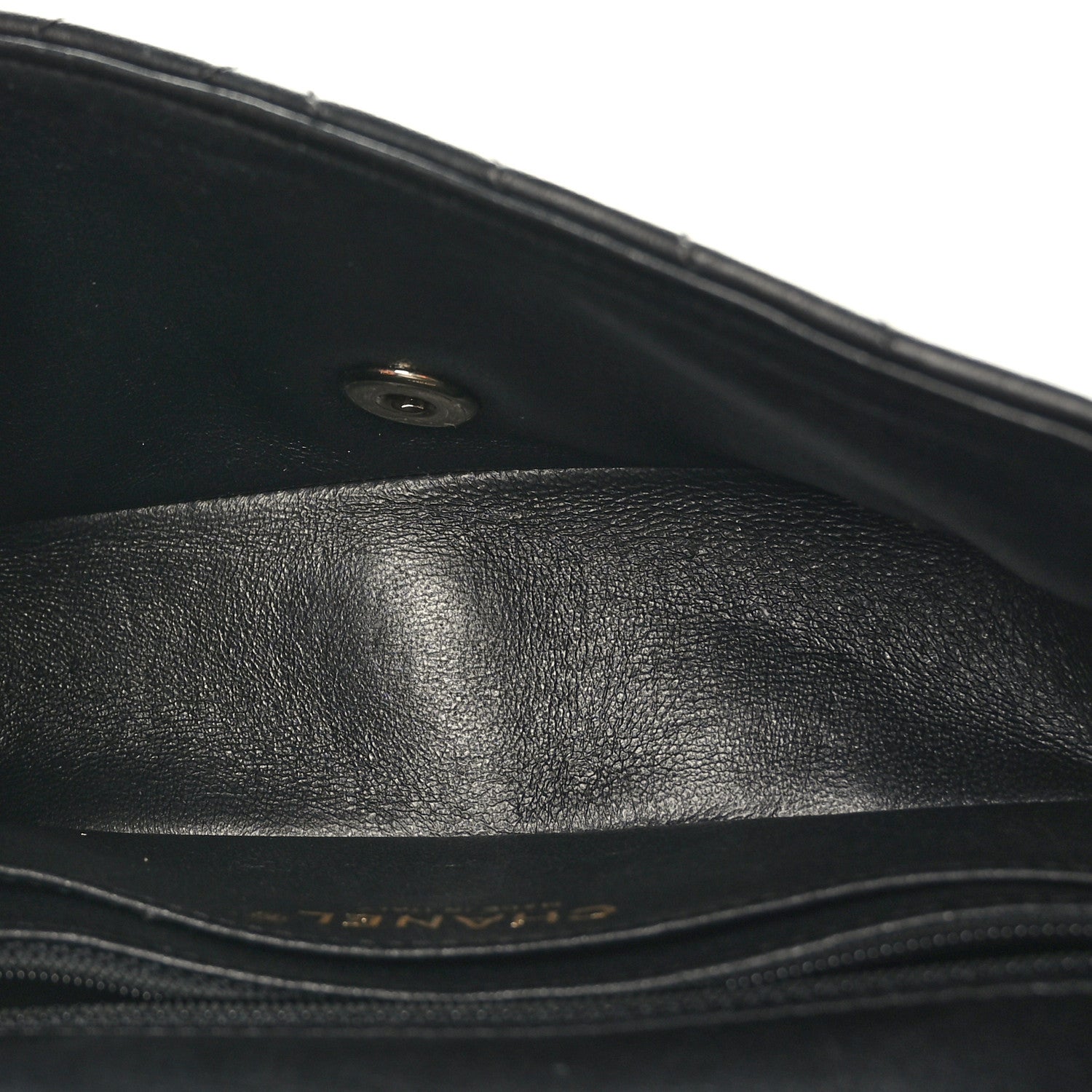 Chanel Lambskin Chevron Quilted Mini Rectangular Flap Black 5 of 9