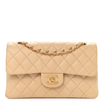 Chanel Lambskin Quilted Small Double Flap Beige 1 of 15