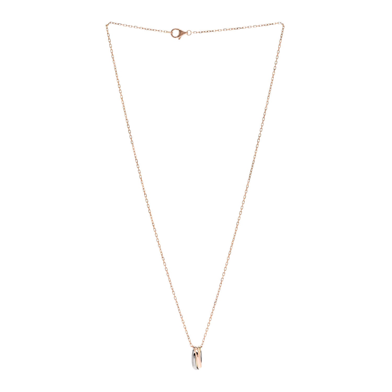 Cartier 18K Pink Yellow White Gold Baby Trinity Pendant Necklace 3 of 6