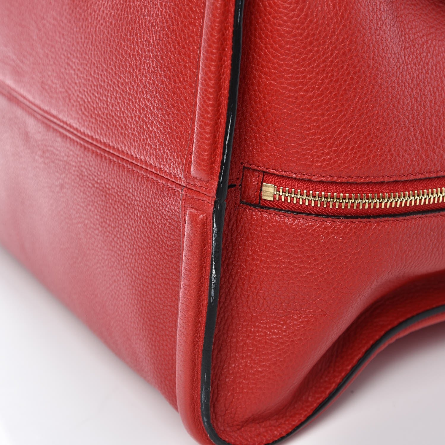 Alexander McQueen Calfskin Large Skull Padlock Zip Around Tote Red 14 of 14