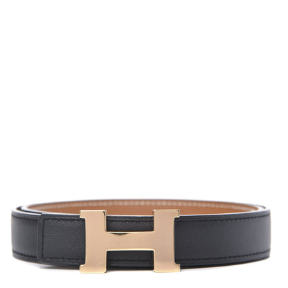 Hermes Swift Epsom 24mm Constance H Belt 75 Black Gold 1 of 5