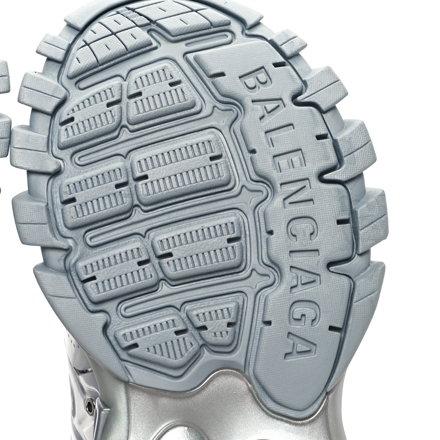 Metallic Calfskin Mesh Nylon Womens Track Sneakers 36 Silver