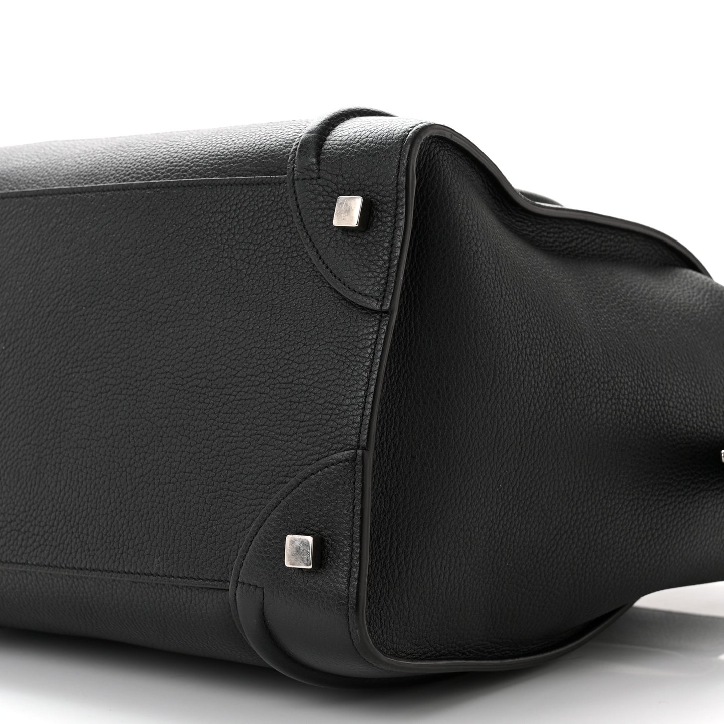 Drummed Calfskin Mini Luggage Black