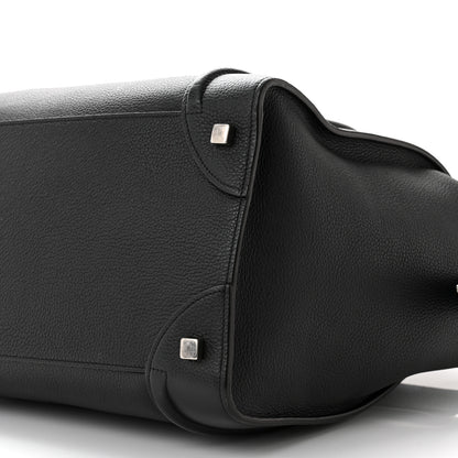 Celine Drummed Calfskin Mini Luggage Black 9 of 11