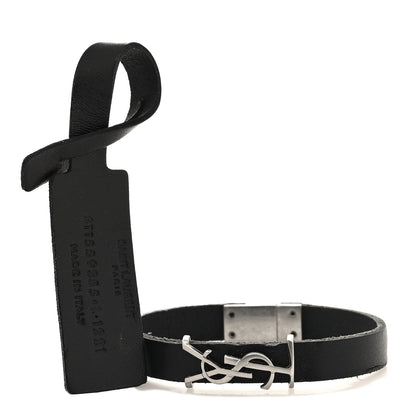 Saint Laurent Calfskin Opyum Bracelet L Black 3 of 6