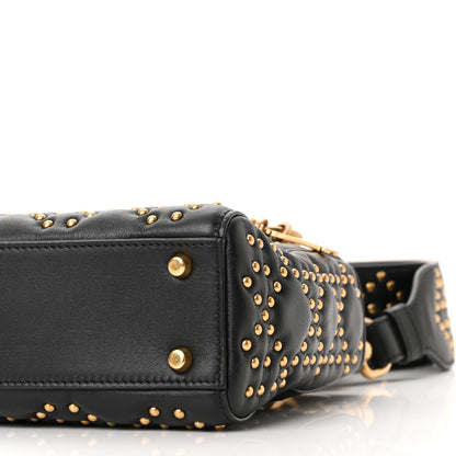 Christian Dior Lambskin Studded Mini Supple Lady Dior Black 9 of 15