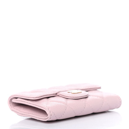 Chanel Caviar Quilted Flap Card Holder Wallet Light Pink 3 of 4