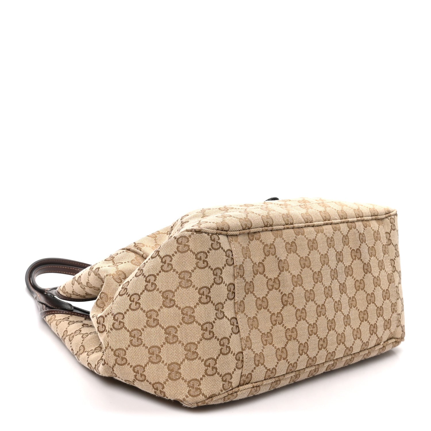 Gucci Monogram Calfskin Medium Mercato Tote Sand Dark Brown 4 of 10