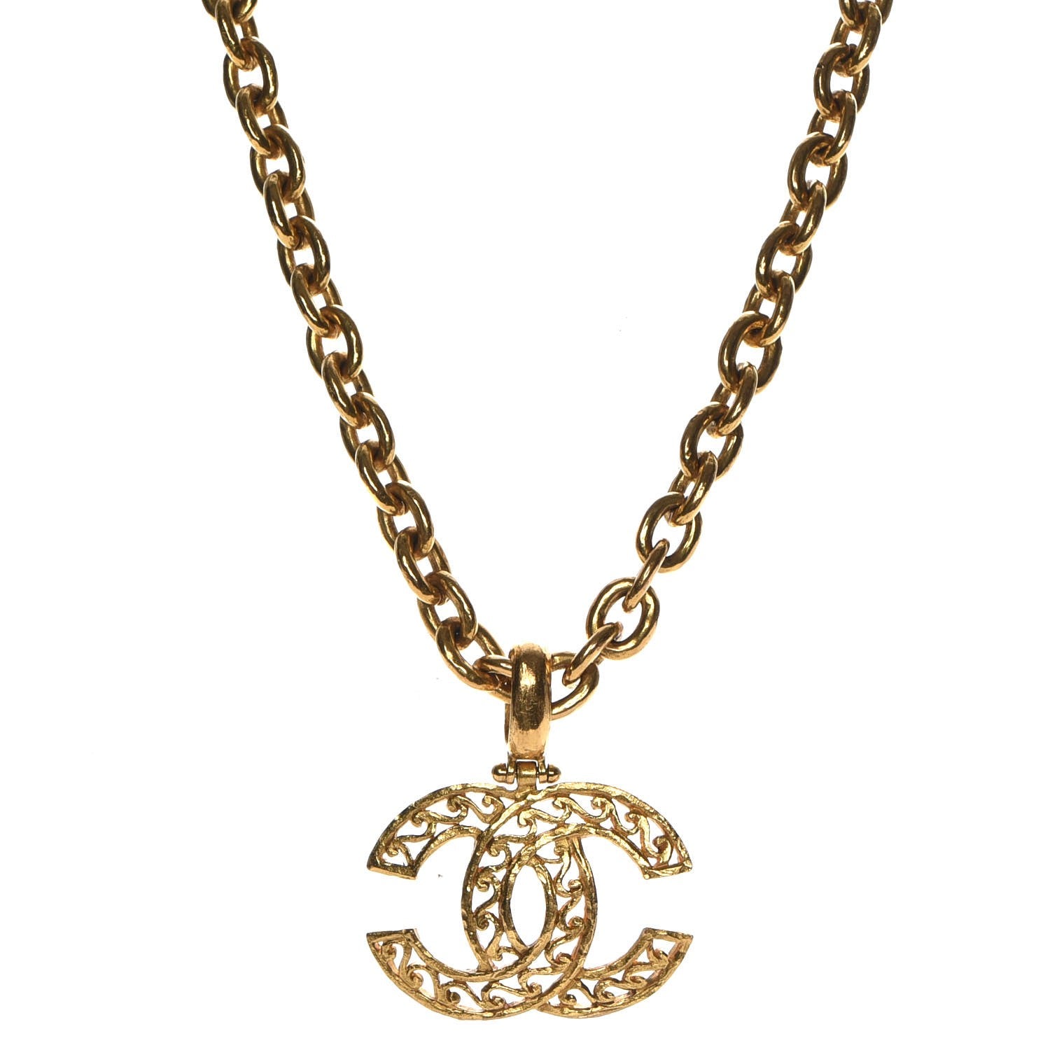 Chanel Chain CC Long Necklace Gold 1 of 5